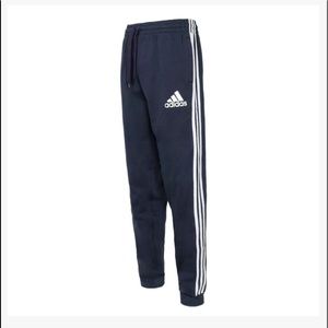 NWT Mens Adidas Navy Blue Essential Fleece Joggers